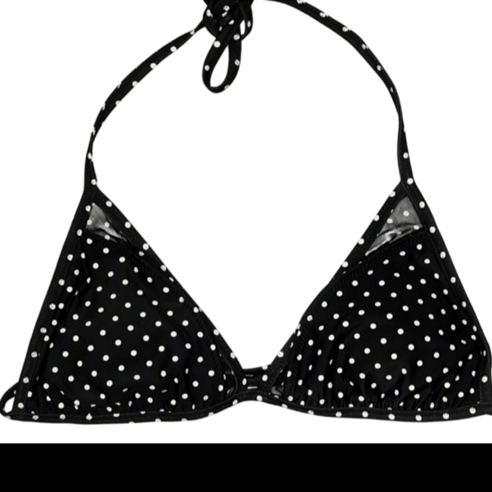 Small d/dd b/w Polka Dot triangle top bikini